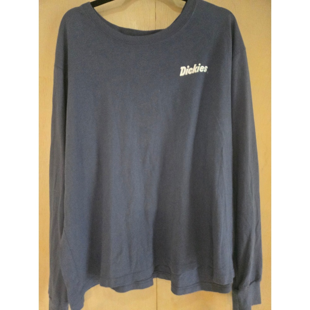 Dickies Mens 2X American Original Long Sleeve Graphic Tee Blue Gray NWT